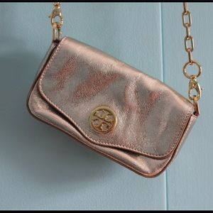 Authentic Tory Burch Metallic Crossbody